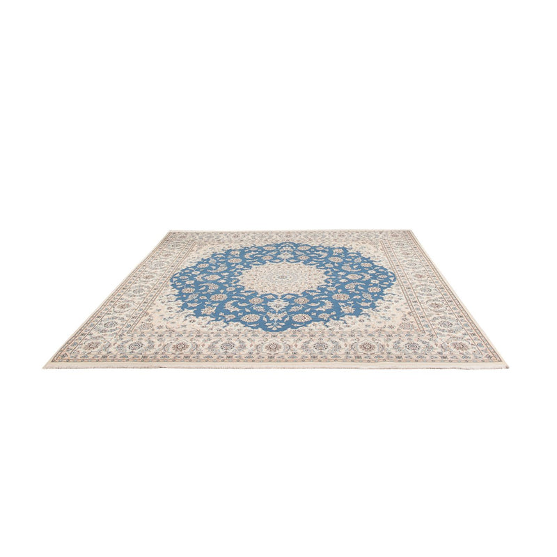 Tapis persan - Nain carré  - 252 x 248 cm - bleu clair