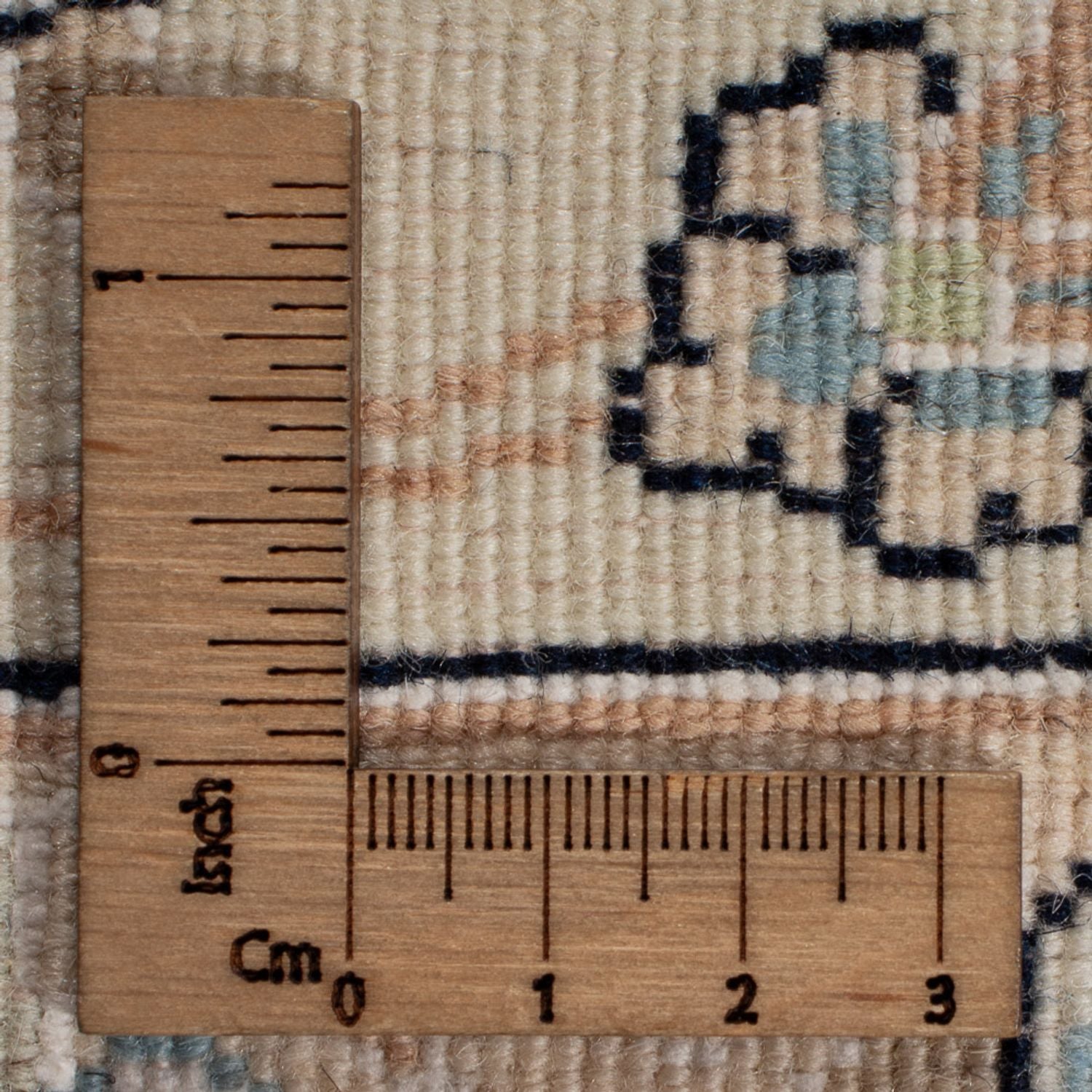 Tapis persan - Nain carré  - 252 x 248 cm - bleu clair
