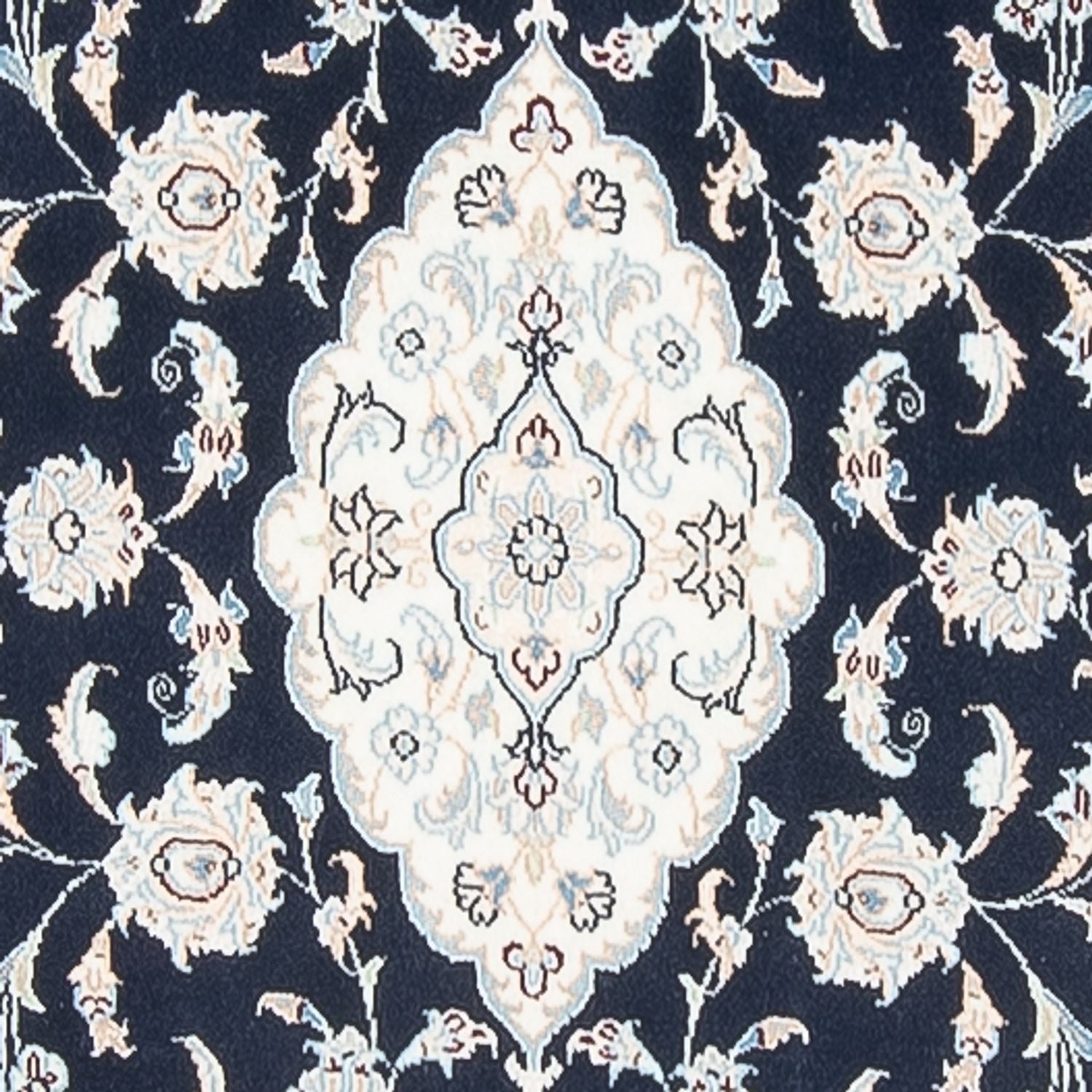 Tapis de couloir Tapis persan - Nain - Premium - 346 x 88 cm - bleu foncé