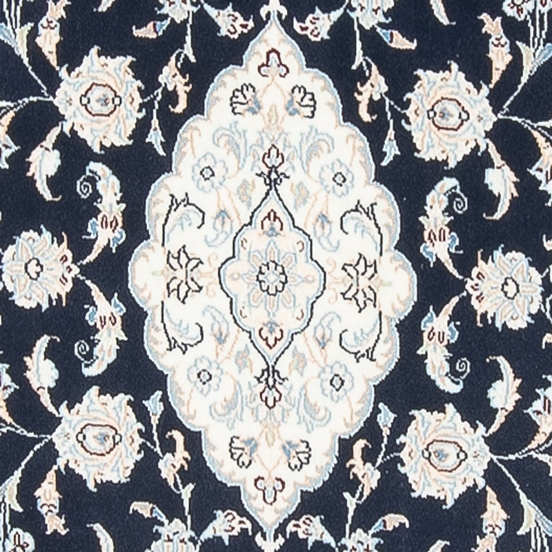 Tapis de couloir Tapis persan - Nain - Premium - 346 x 88 cm - bleu foncé