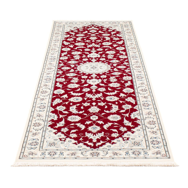 Tapis de couloir Tapis persan - Nain - Premium - 250 x 78 cm - rouge