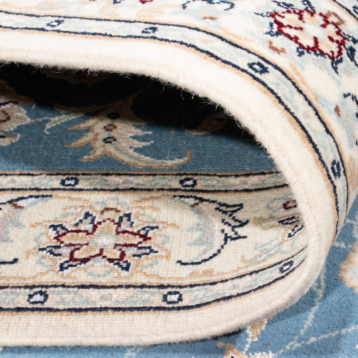 Tapis de couloir Tapis persan - Nain - Premium - 248 x 81 cm - bleu