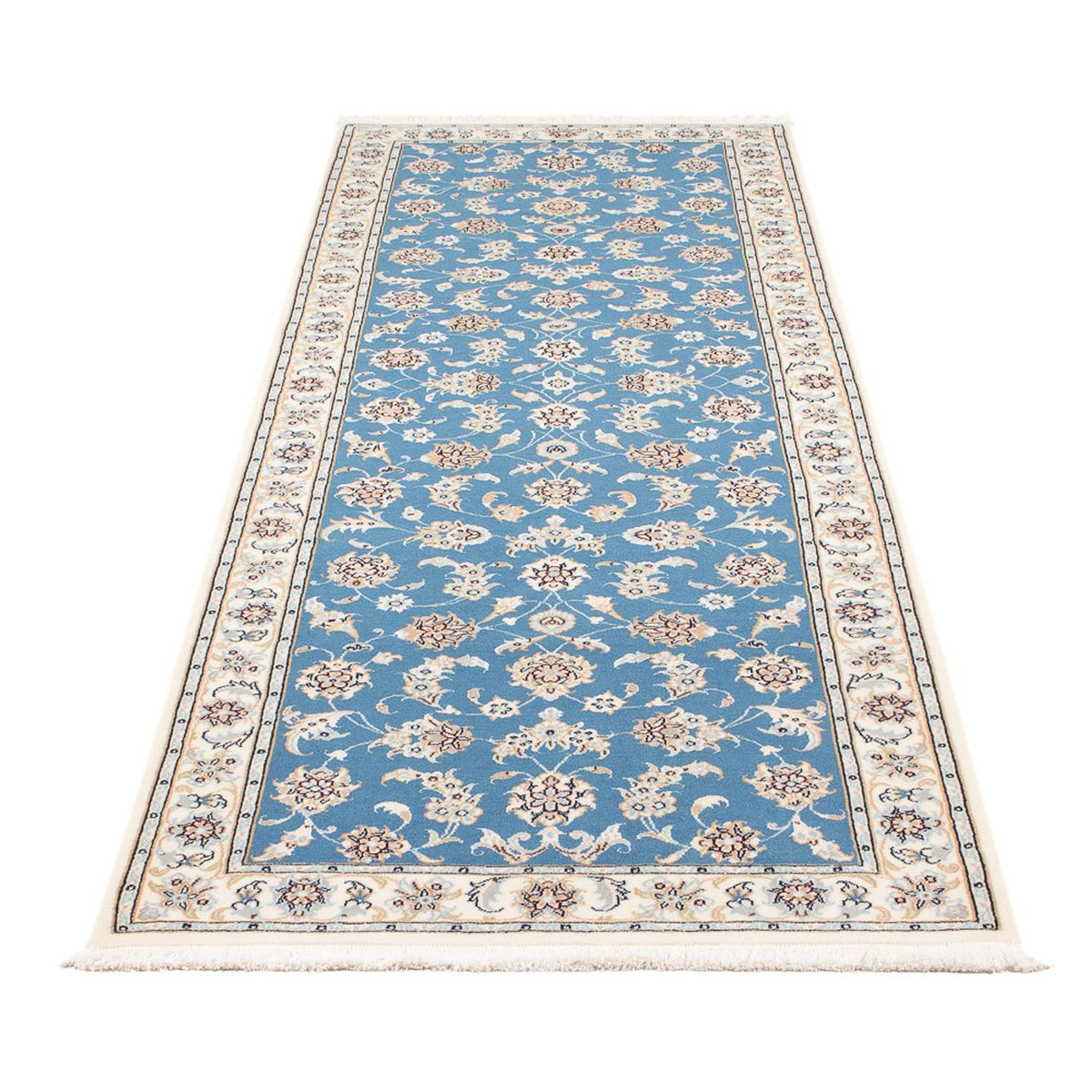 Tapis de couloir Tapis persan - Nain - Premium - 248 x 81 cm - bleu