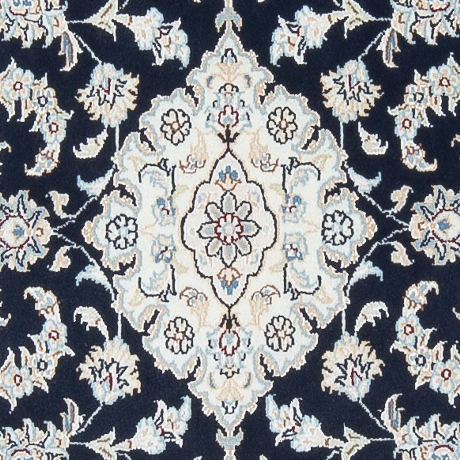 Tapis de couloir Tapis persan - Nain - Premium - 292 x 80 cm - bleu foncé