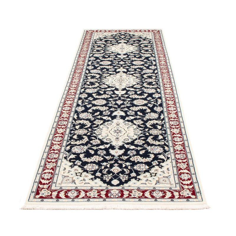 Tapis de couloir Tapis persan - Nain - Premium - 295 x 81 cm - bleu foncé