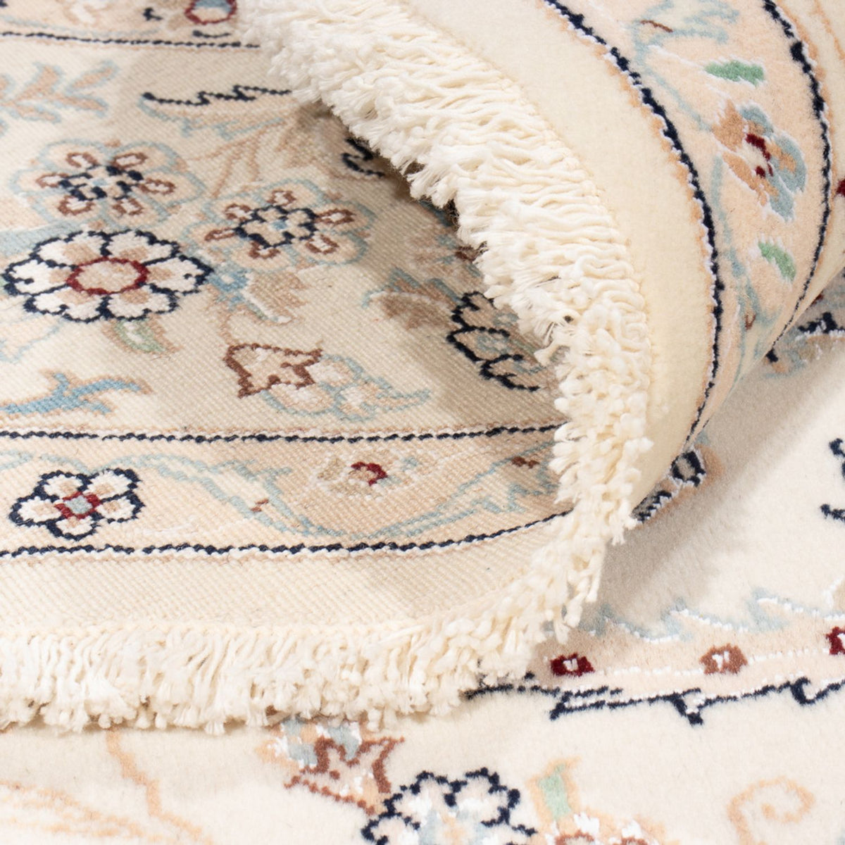 Tapis persan - Nain ronde  - 200 x 200 cm - crème