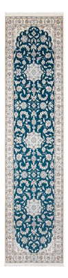 Tapis de couloir Tapis persan - Nain - Premium - 298 x 81 cm - bleu foncé