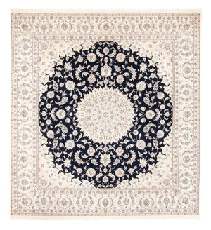 Tapis persan - Nain - 260 x 245 cm - bleu foncé