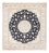 Tapis persan - Nain - 260 x 245 cm - bleu foncé