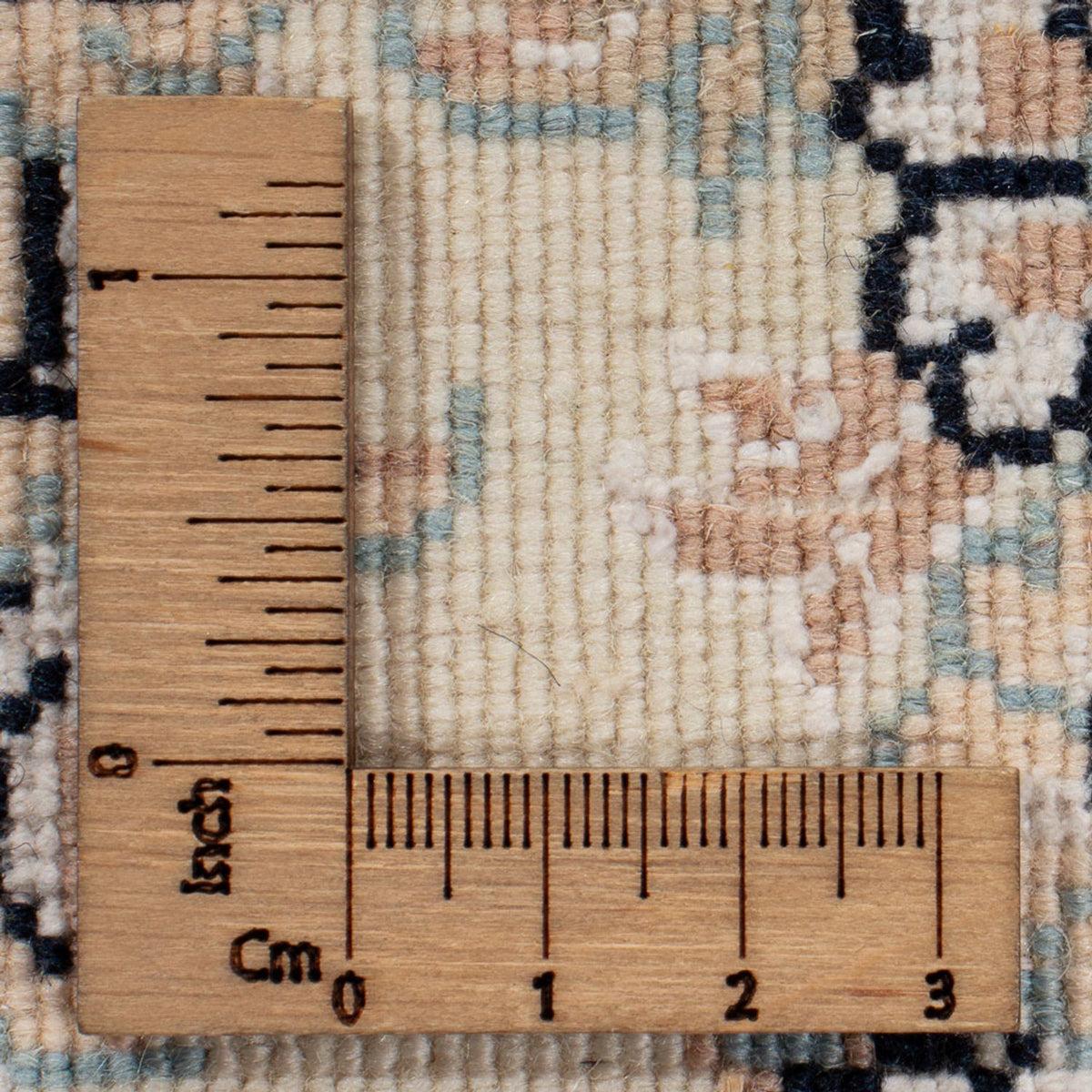 Tapis persan - Nain - 260 x 245 cm - bleu foncé