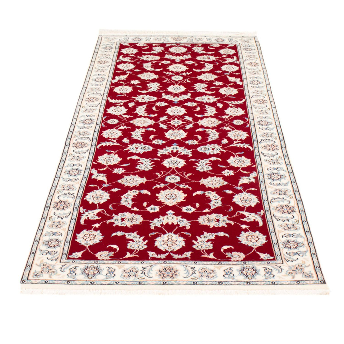 Tapis de couloir Tapis persan - Nain - Royal - 196 x 79 cm - rouge
