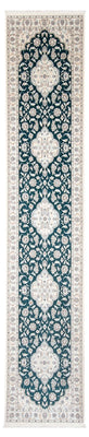 Tapis de couloir Tapis persan - Nain - Premium - 397 x 88 cm - bleu foncé