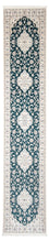 Tapis de couloir Tapis persan - Nain - Premium - 397 x 88 cm - bleu foncé