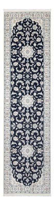 Tapis de couloir Tapis persan - Nain - Premium - 297 x 81 cm - bleu foncé
