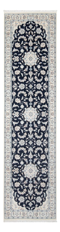 Tapis de couloir Tapis persan - Nain - Premium - 297 x 81 cm - bleu foncé