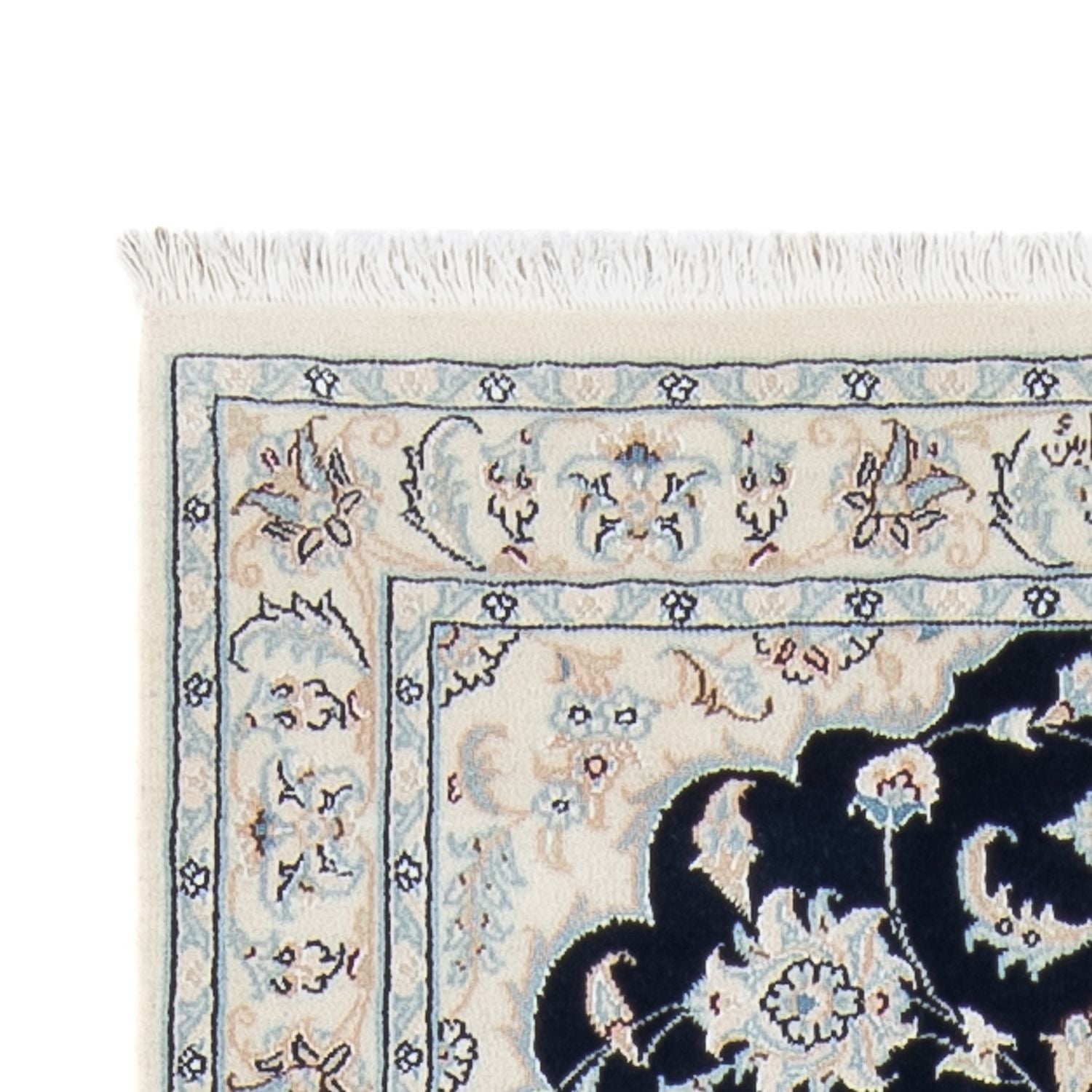 Tapis de couloir Tapis persan - Nain - Premium - 297 x 81 cm - bleu foncé