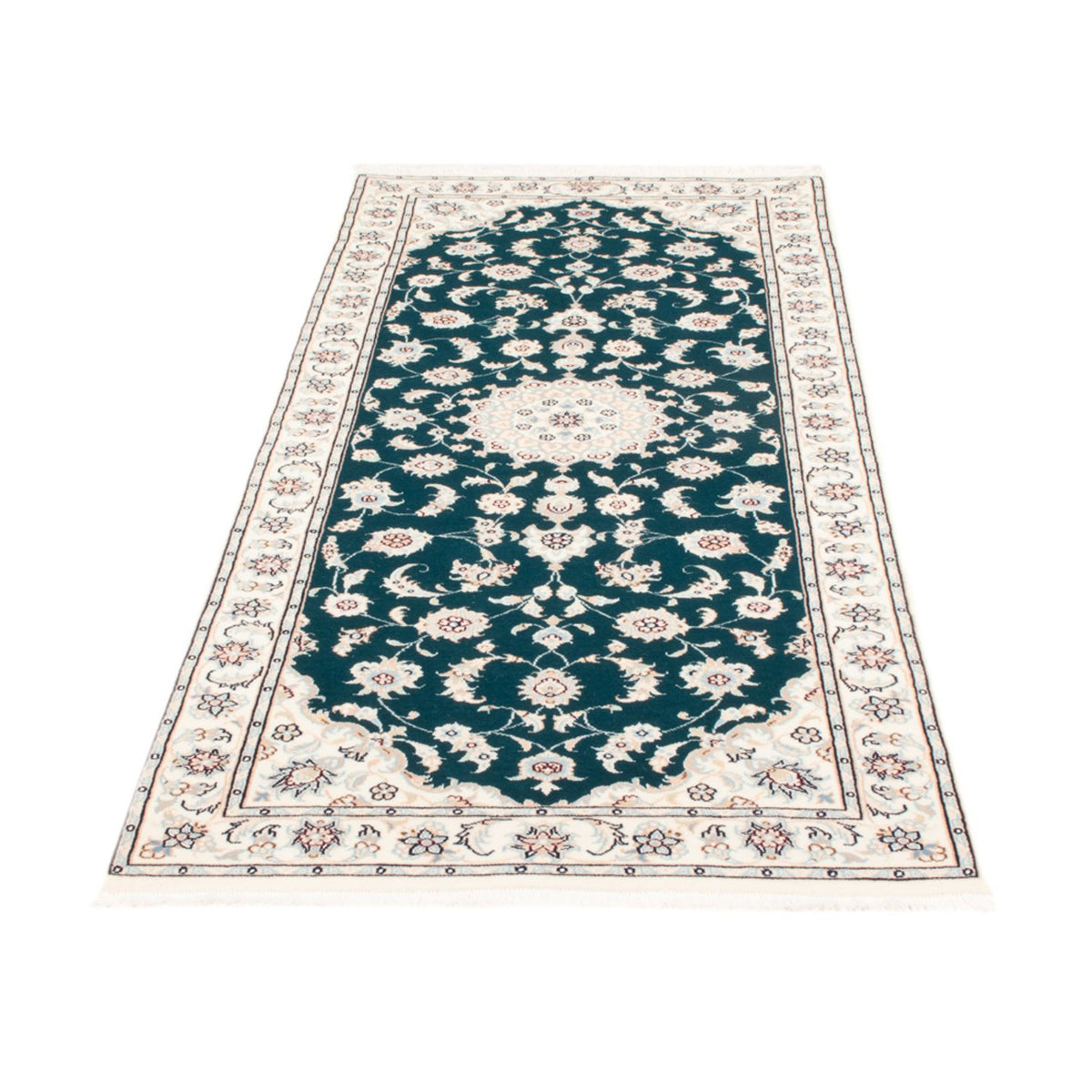 Tapis de couloir Tapis persan - Nain - Royal - 200 x 81 cm - vert