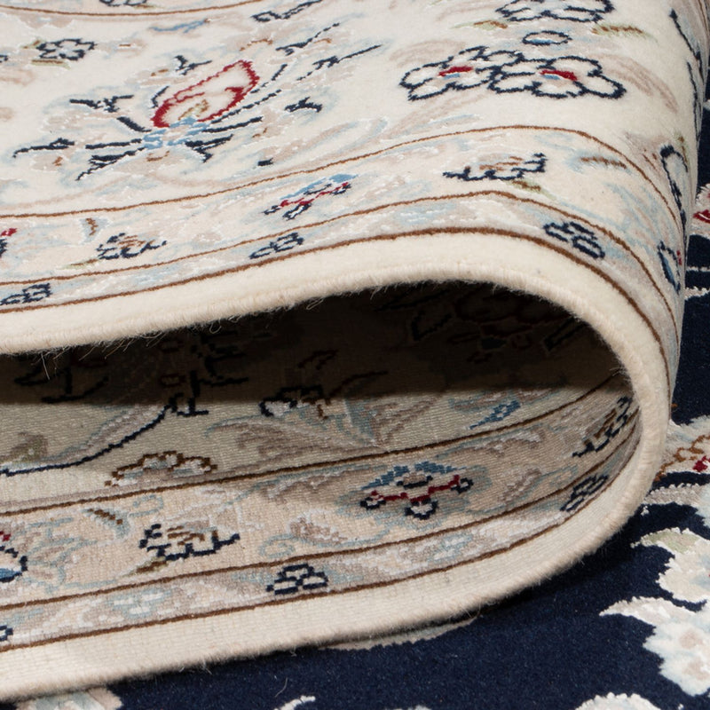 Tapis persan - Nain - Premium - 294 x 197 cm - bleu foncé
