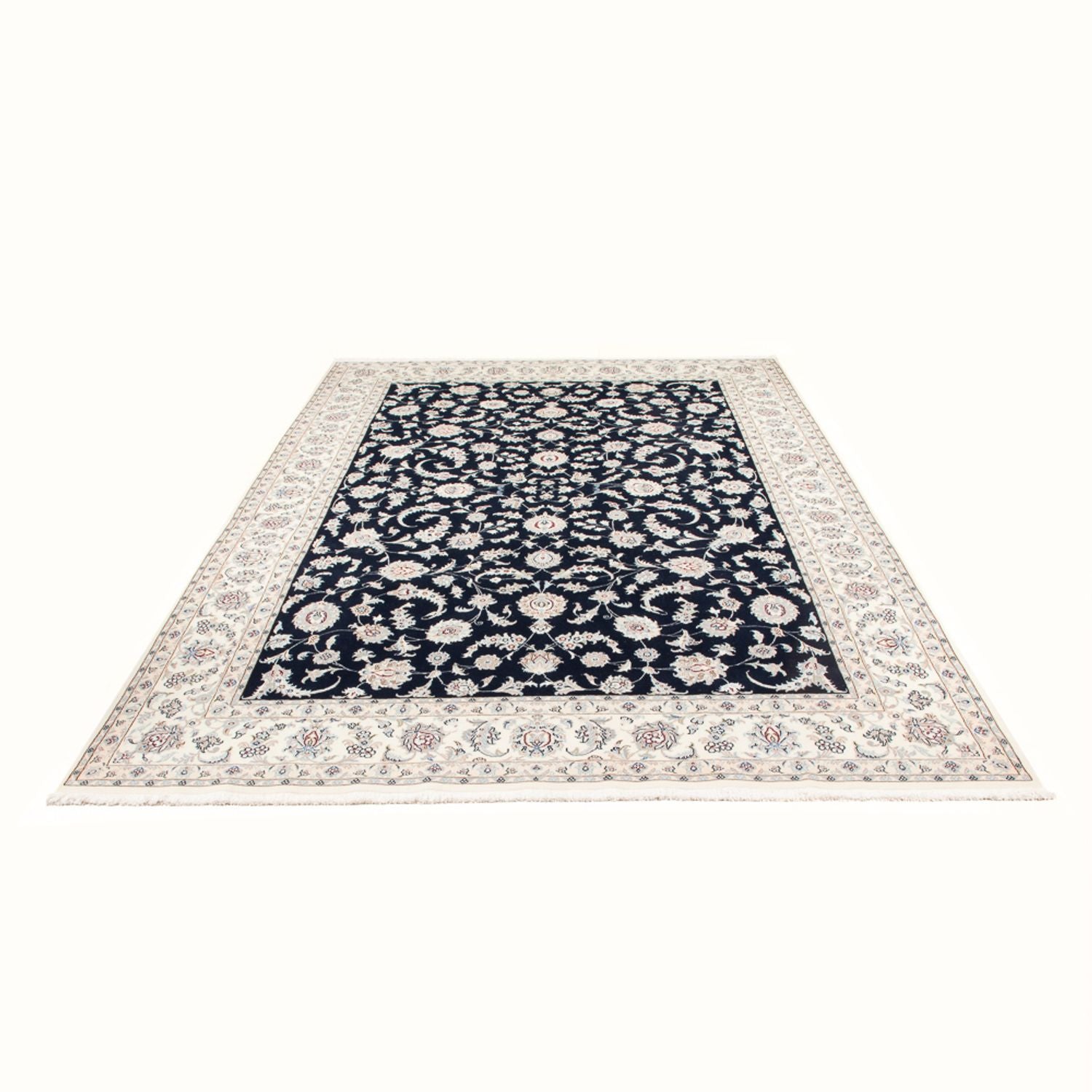 Tapis persan - Nain - Premium - 294 x 197 cm - bleu foncé