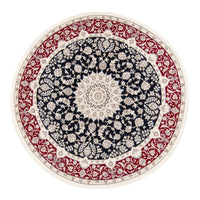 Tapis persan - Nain ronde  - 206 x 195 cm - bleu foncé
