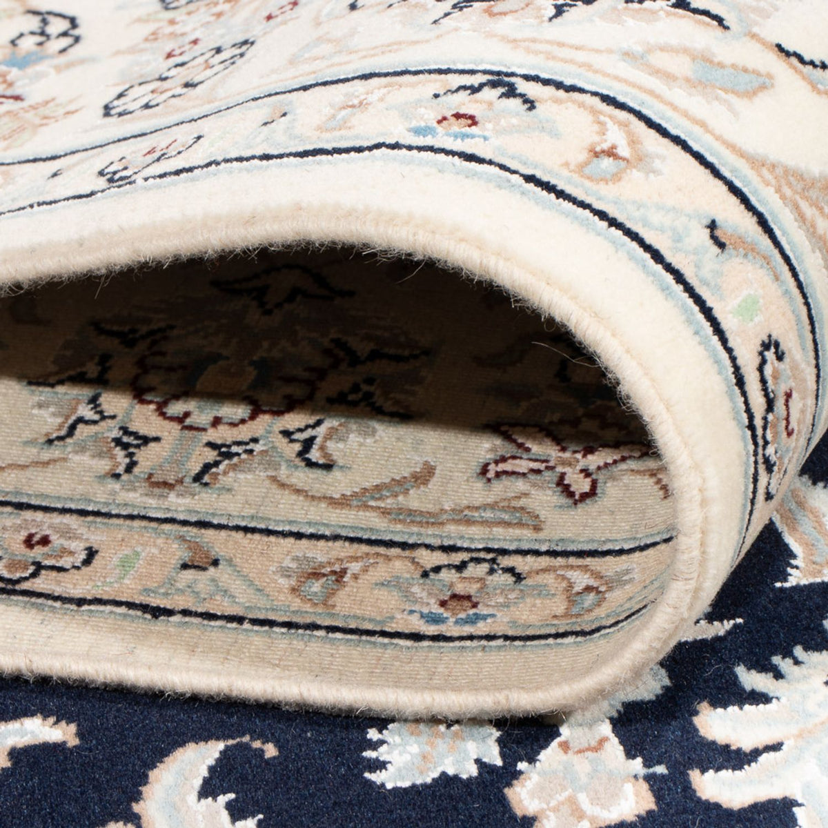 Tapis persan - Nain - Premium - 200 x 149 cm - bleu foncé