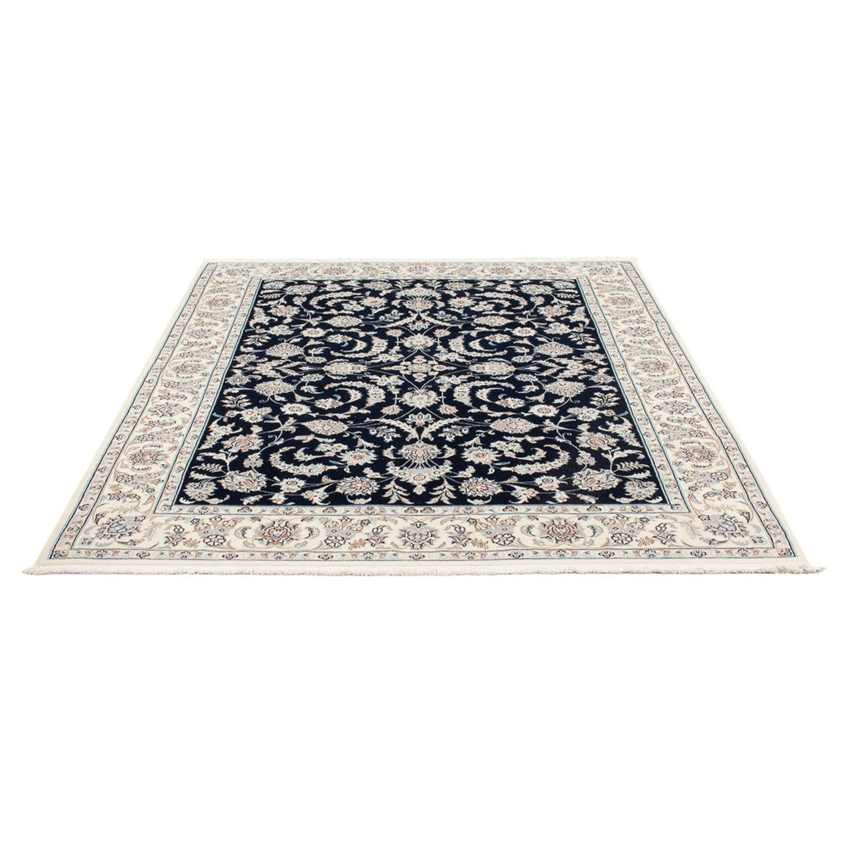 Tapis persan - Nain - Premium - 200 x 149 cm - bleu foncé