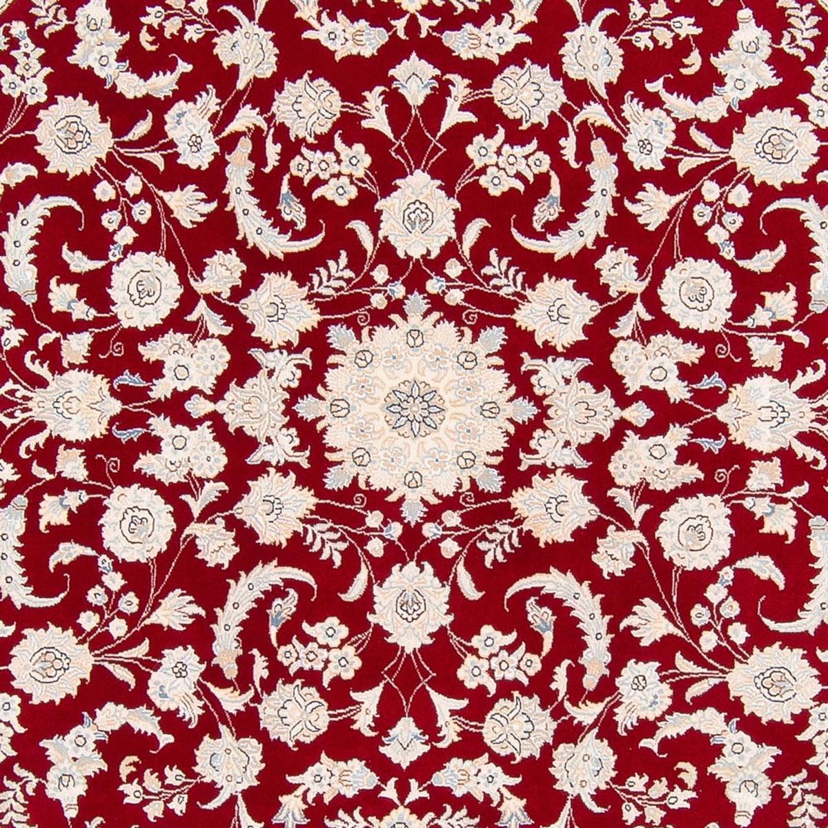 Tapis persan - Nain ronde  - 200 x 200 cm - rouge