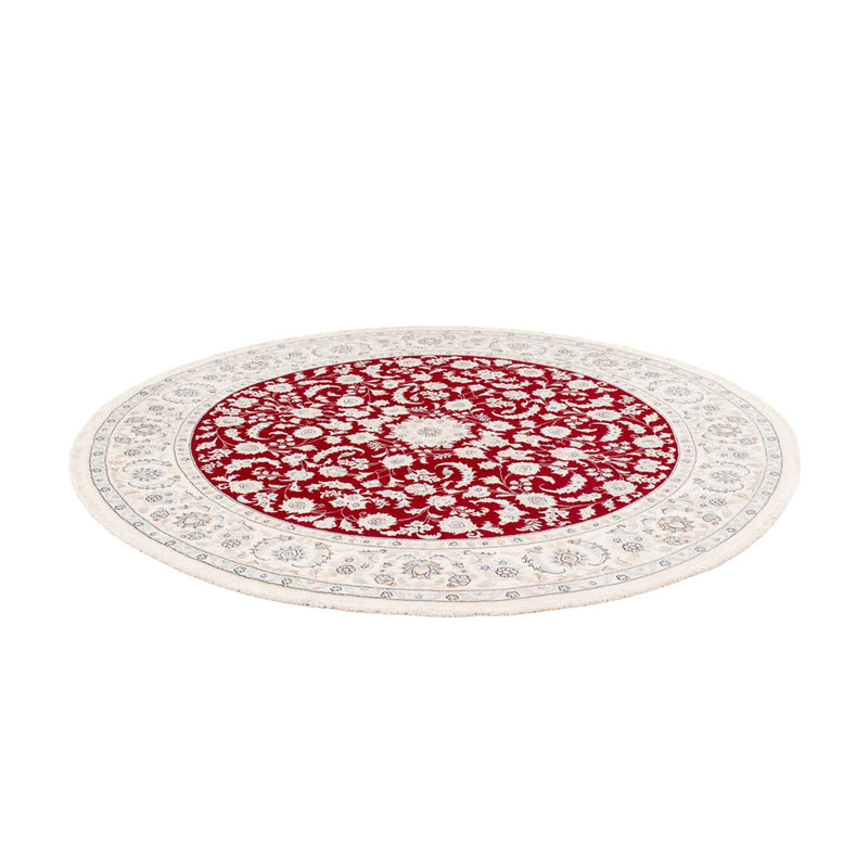 Tapis persan - Nain ronde  - 200 x 200 cm - rouge