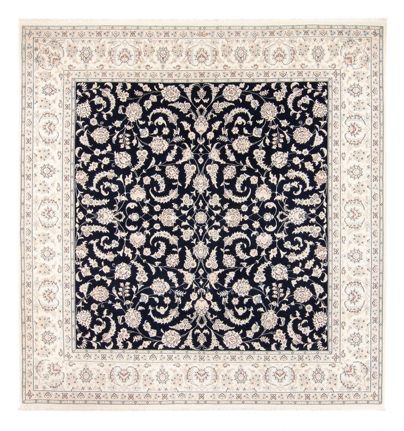 Tapis persan - Nain - 261 x 249 cm - bleu foncé