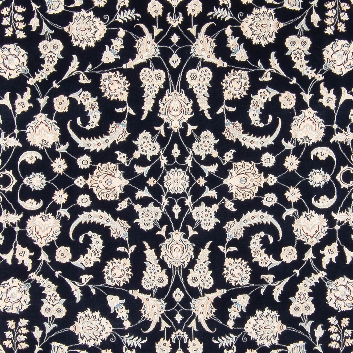 Tapis persan - Nain - 261 x 249 cm - bleu foncé