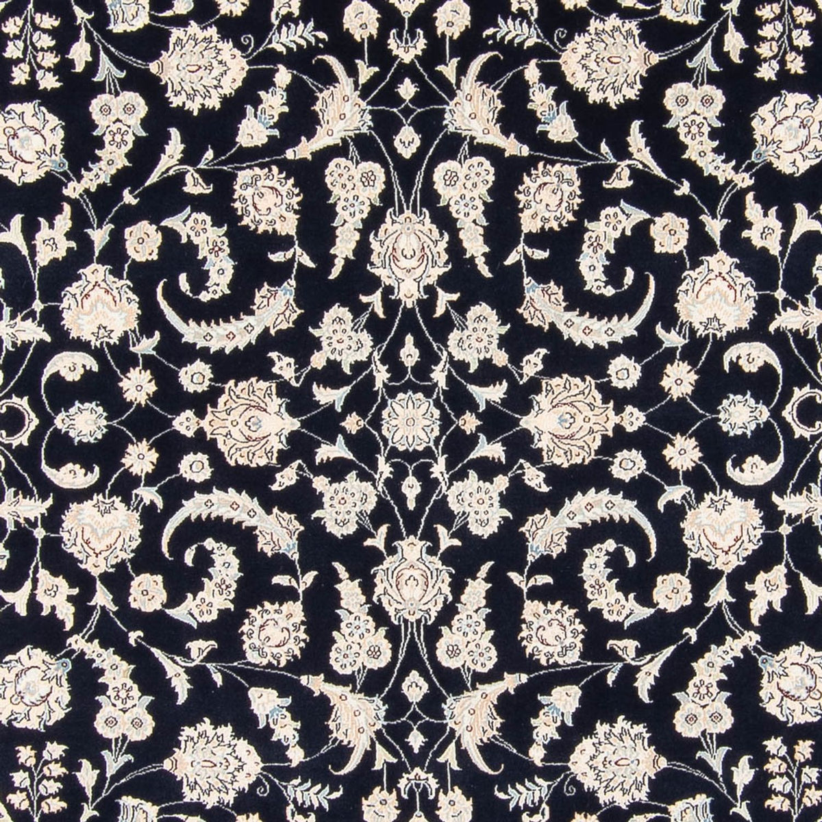 Tapis persan - Nain - 261 x 249 cm - bleu foncé