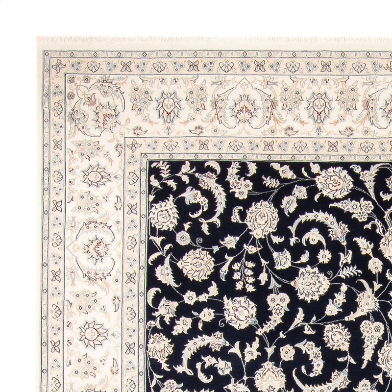 Tapis persan - Nain - 261 x 249 cm - bleu foncé