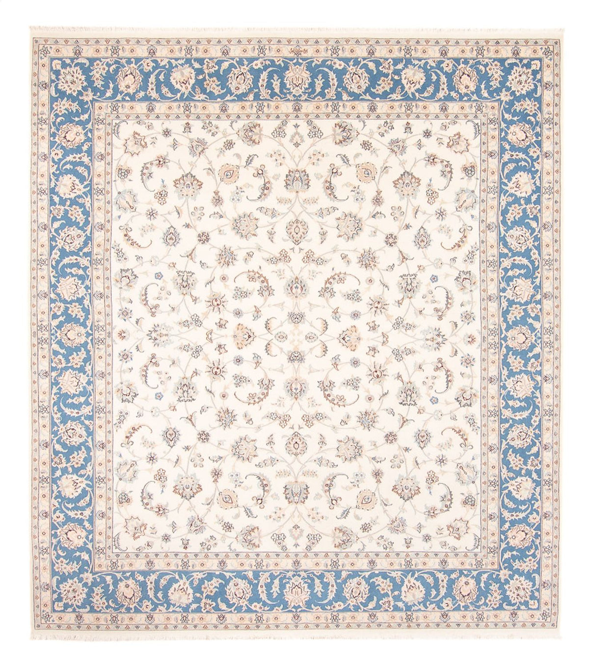 Tapis persan - Nain - 259 x 228 cm - crème