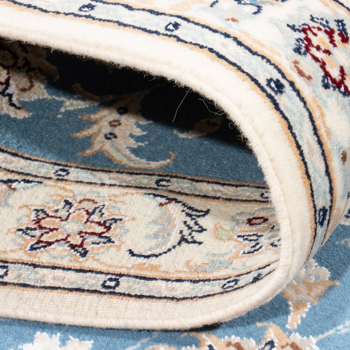 Tapis de couloir Tapis persan - Nain - Premium - 245 x 82 cm - bleu