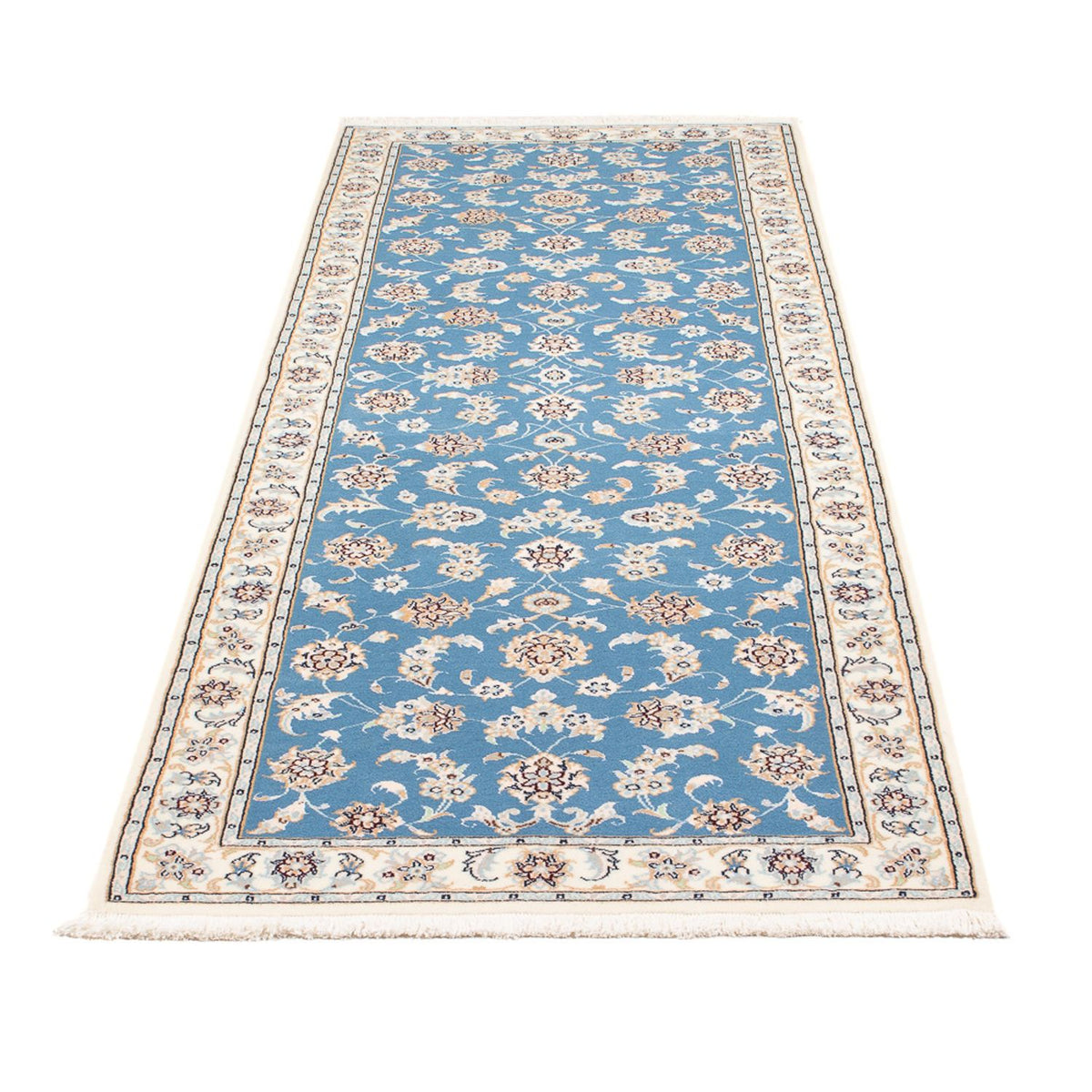 Tapis de couloir Tapis persan - Nain - Premium - 245 x 82 cm - bleu