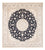 Tapis persan - Nain - 268 x 245 cm - bleu foncé
