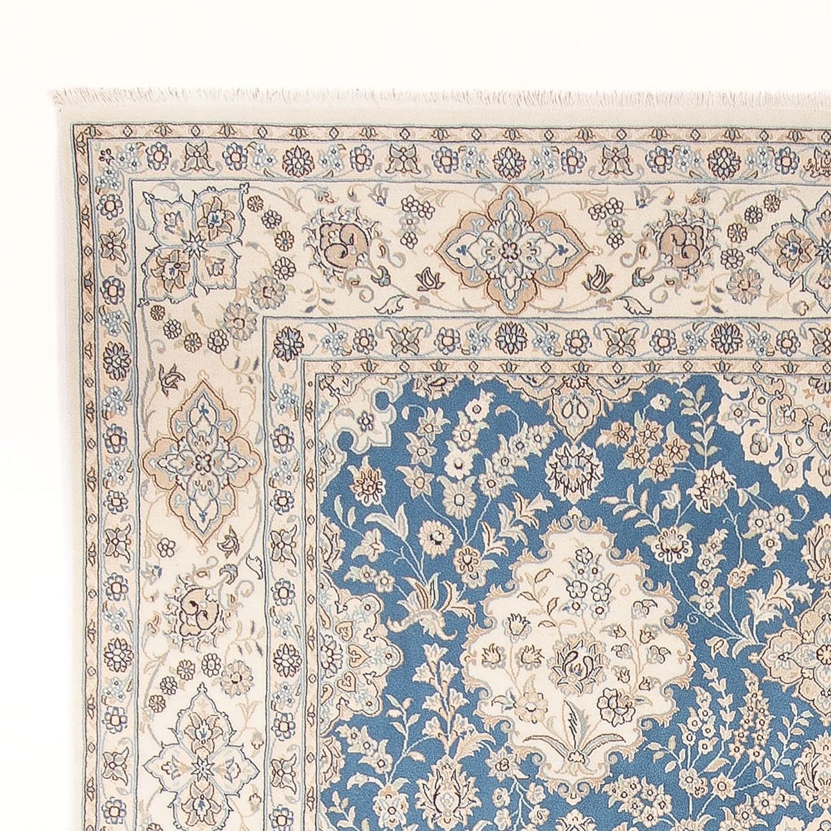 Tapis persan - Nain - Premium - 335 x 247 cm - bleu clair