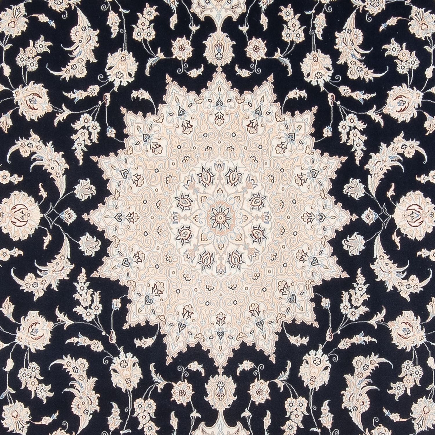 Tapis persan - Nain - Premium - 340 x 246 cm - bleu foncé