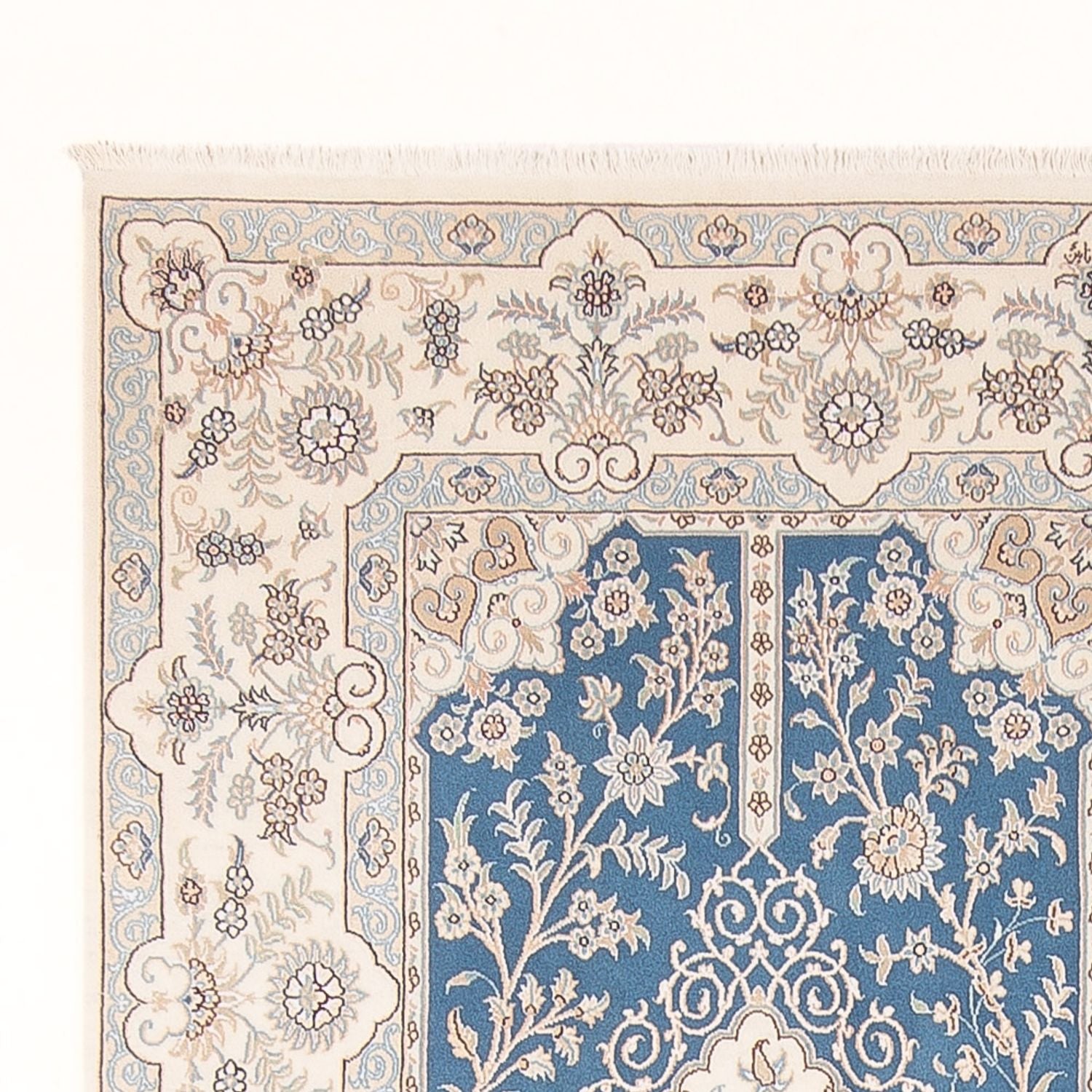 Tapis persan - Nain - Premium - 304 x 198 cm - bleu clair