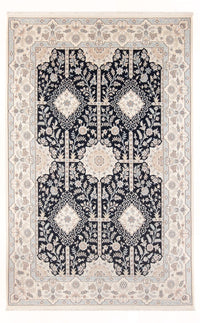 Tapis persan - Nain - Premium - 302 x 199 cm - bleu foncé