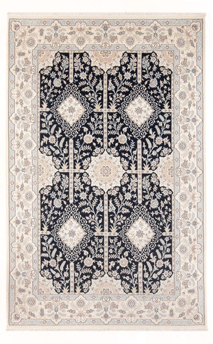 Tapis persan - Nain - Premium - 302 x 199 cm - bleu foncé