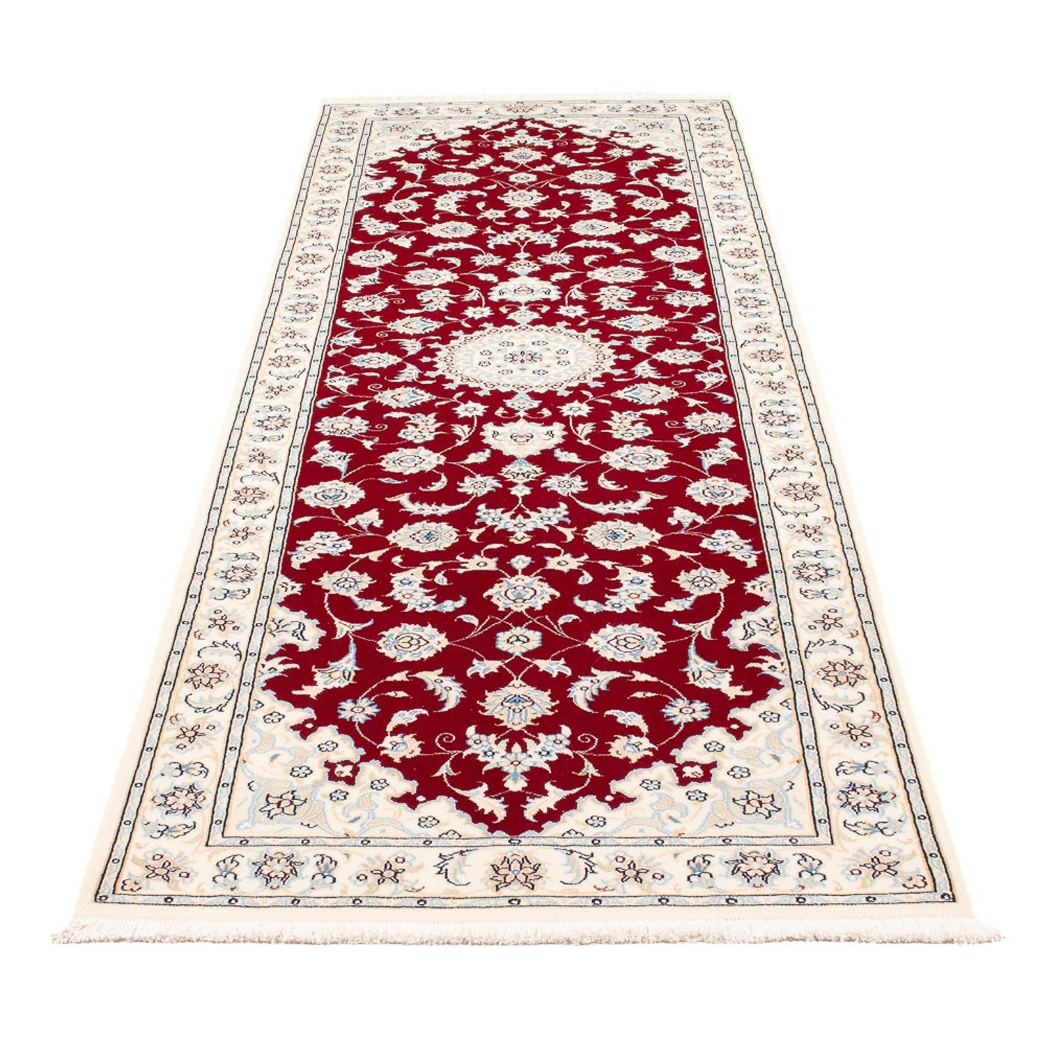 Tapis de couloir Tapis persan - Nain - Premium - 254 x 82 cm - rouge