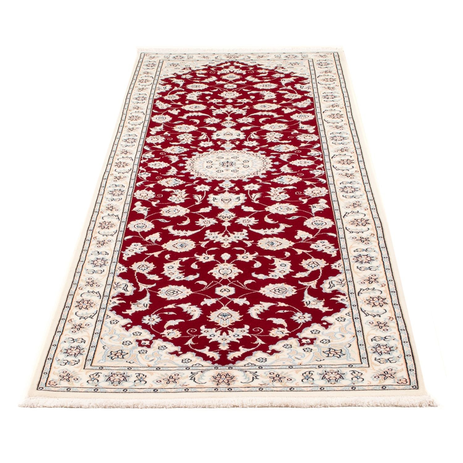 Tapis de couloir Tapis persan - Nain - Premium - 248 x 81 cm - rouge