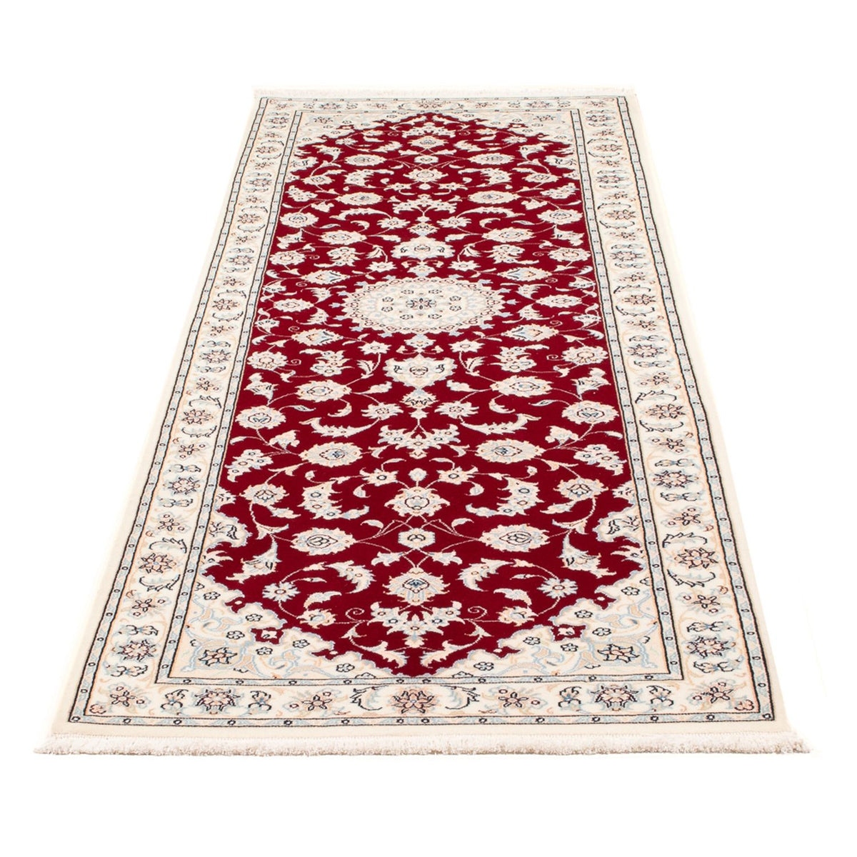 Tapis de couloir Tapis persan - Nain - Premium - 248 x 81 cm - rouge