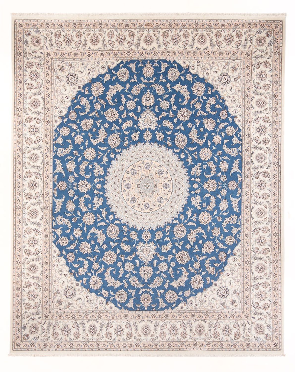 Tapis persan - Nain - Premium - 296 x 248 cm - bleu clair