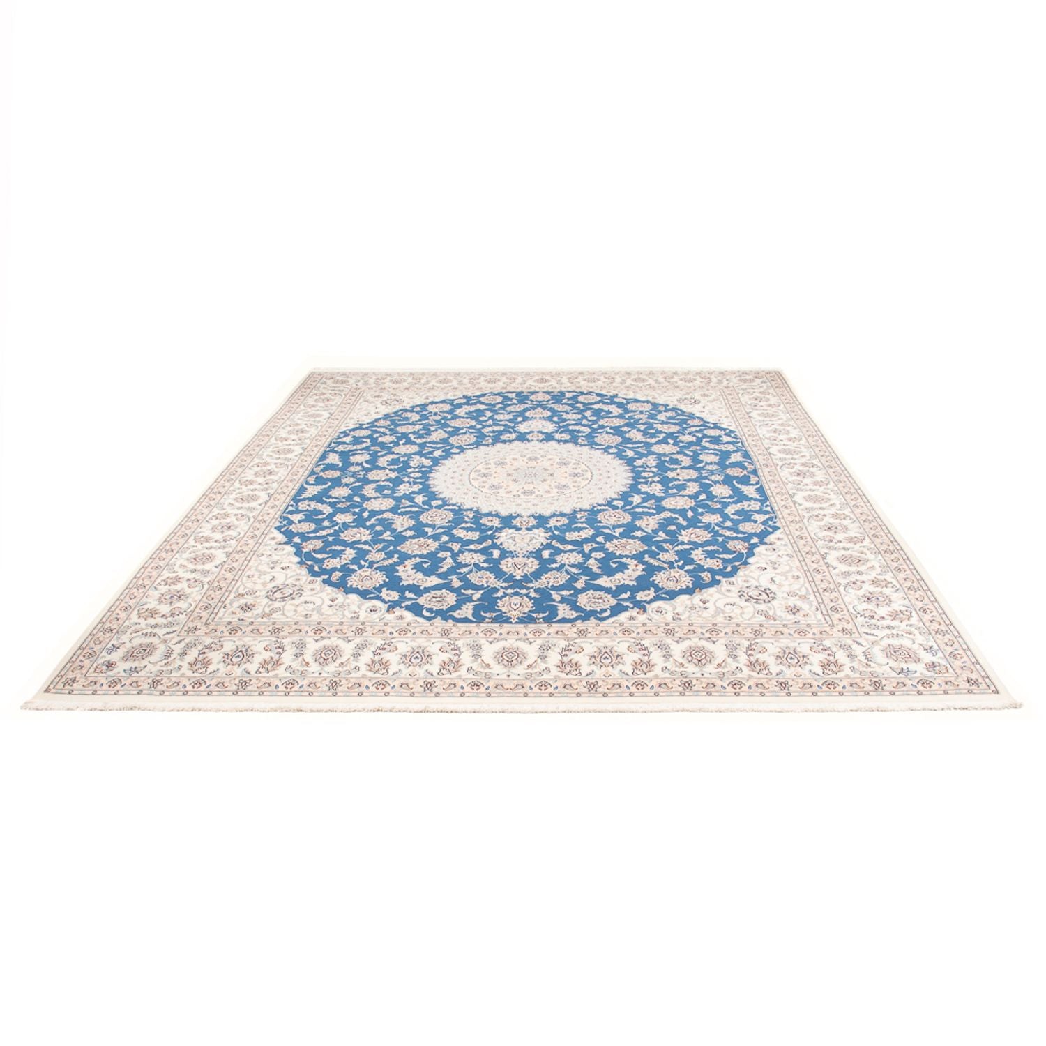 Tapis persan - Nain - Premium - 296 x 248 cm - bleu clair