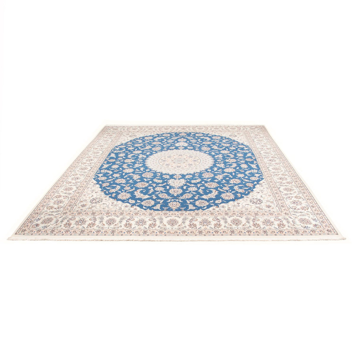 Tapis persan - Nain - Premium - 296 x 248 cm - bleu clair