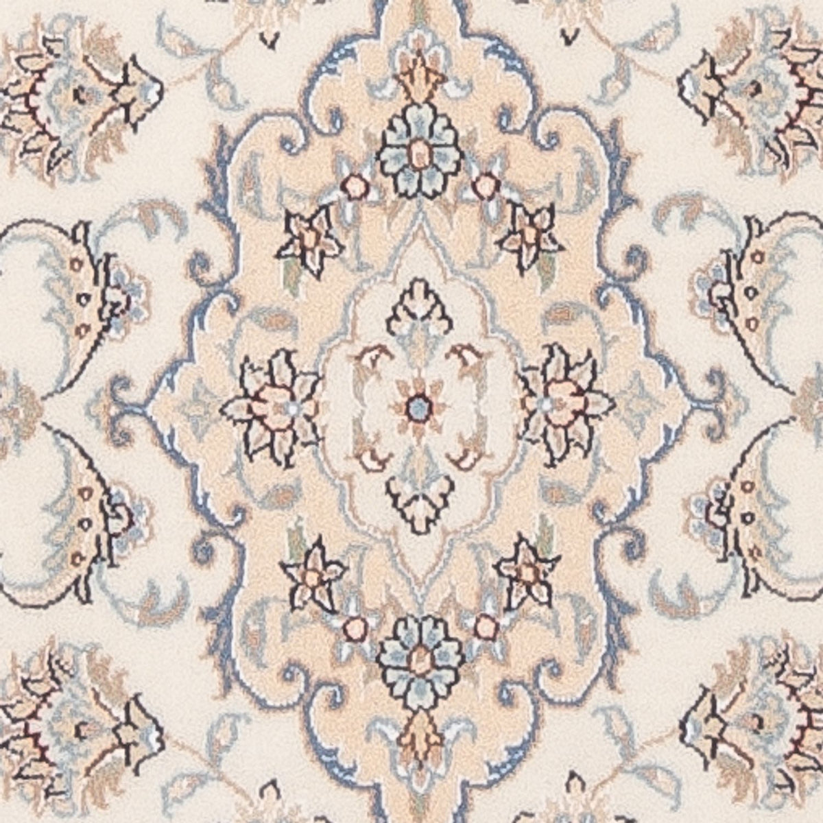 Tapis de couloir Tapis persan - Nain - Premium - 253 x 82 cm - crème