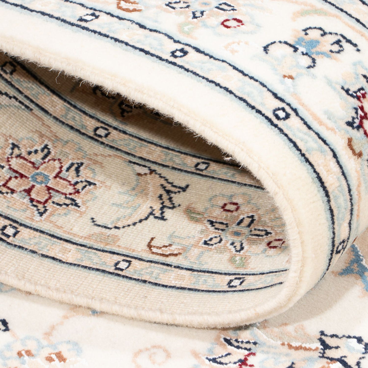 Tapis de couloir Tapis persan - Nain - Premium - 253 x 82 cm - crème