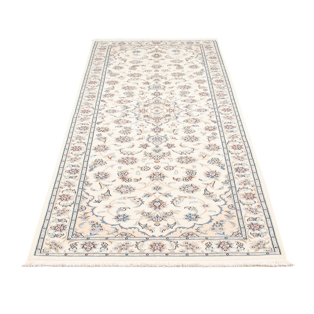 Tapis de couloir Tapis persan - Nain - Premium - 253 x 82 cm - crème